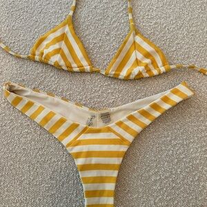 Beach Bunny Bikini - yellow and white striped suit!!!